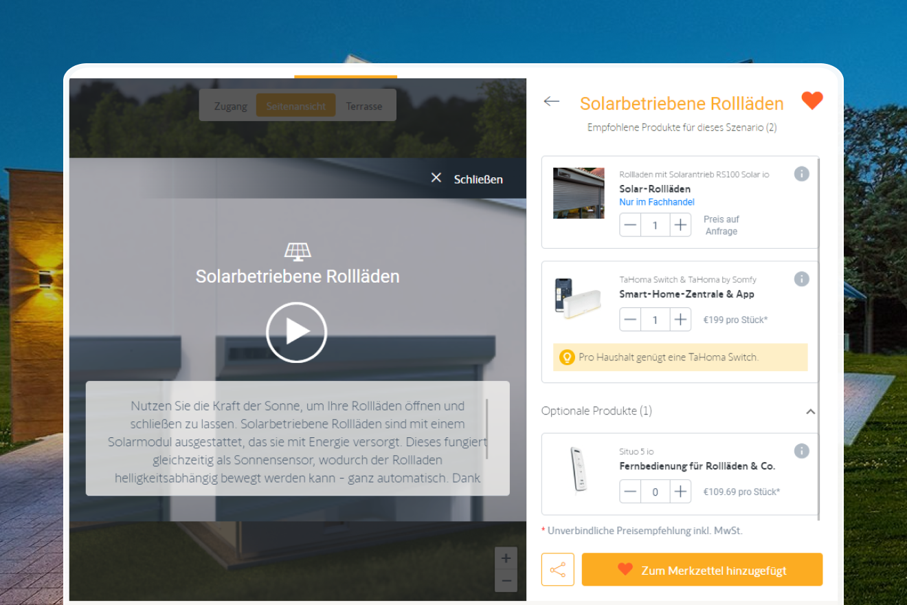 Intuitiver Smart Home Planer