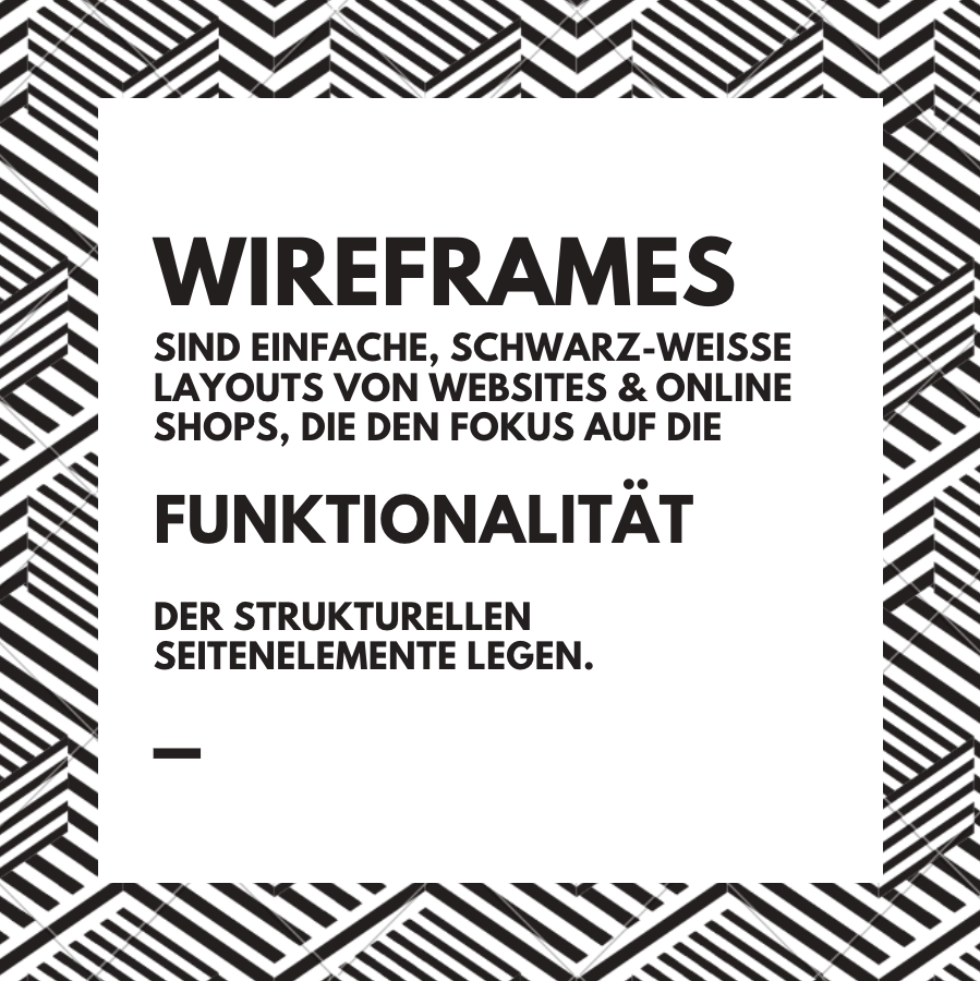 Wofür braucht man Wireframes?