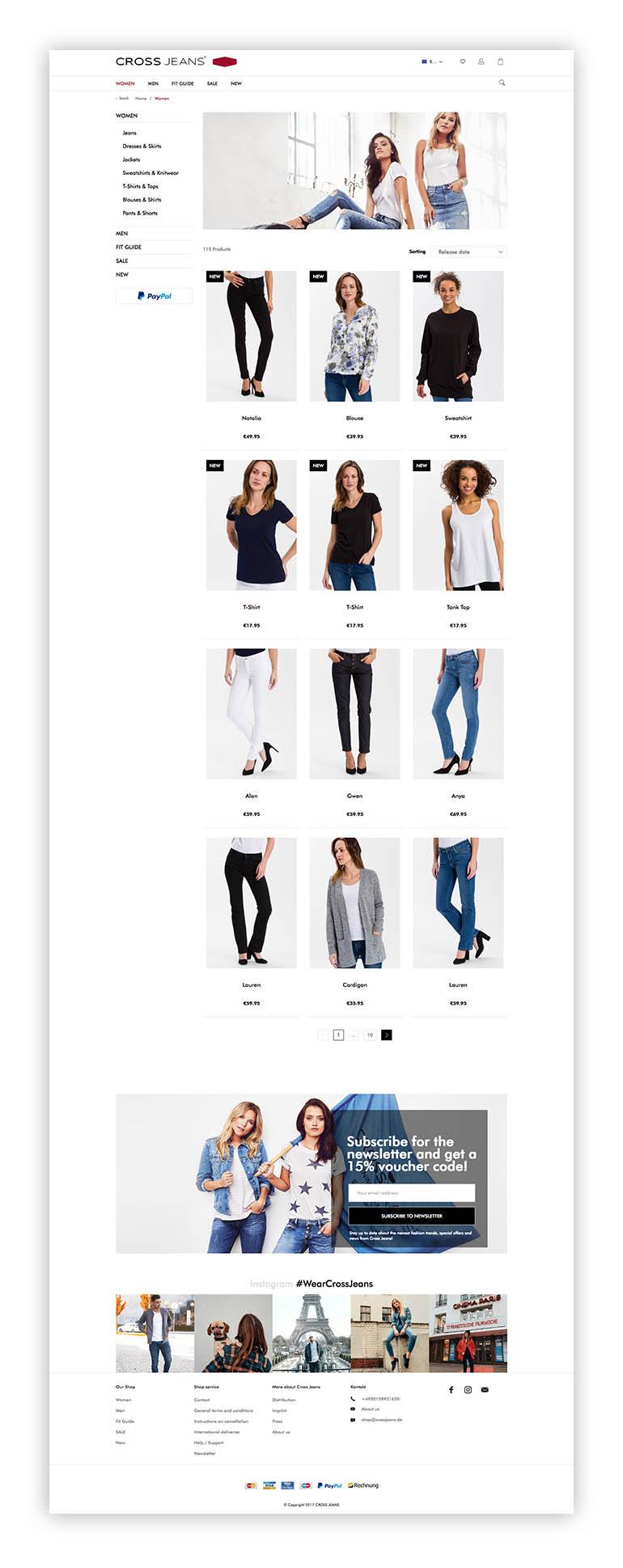 Relaunch B2C-Shop: Neue Website für crossjeans.de