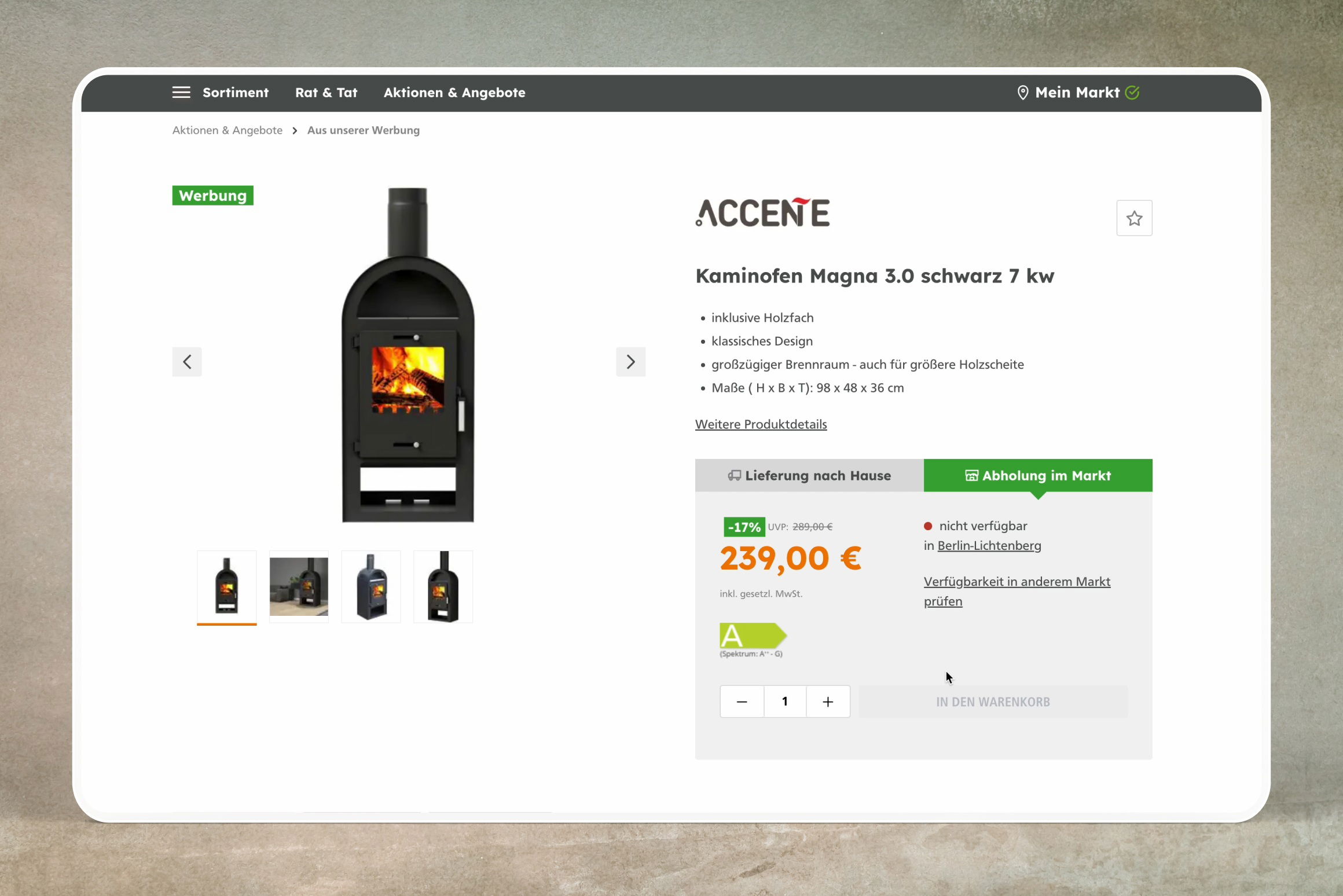 Globus Baumarkt Produktverfügbarkeit