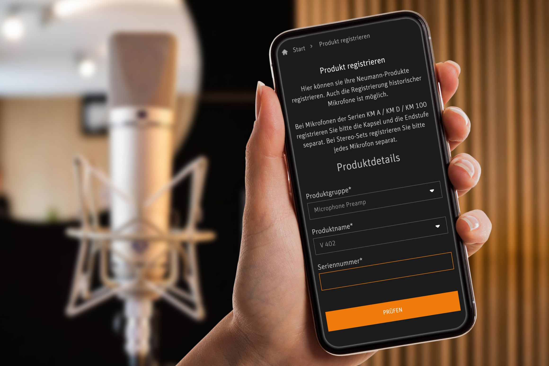 Neumann Produktregistrierung